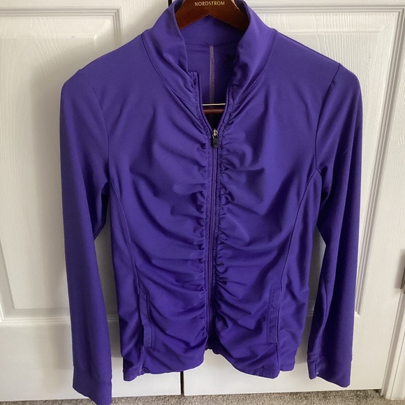 Ladies Xersion Performance Purple Full ZIP Jacket Size Medium - Picture 1 of 7